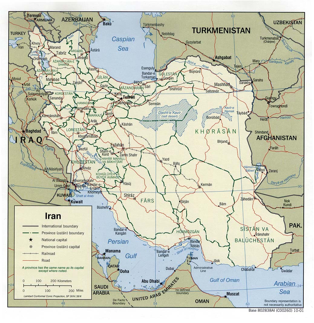 Politisk kart - Iran